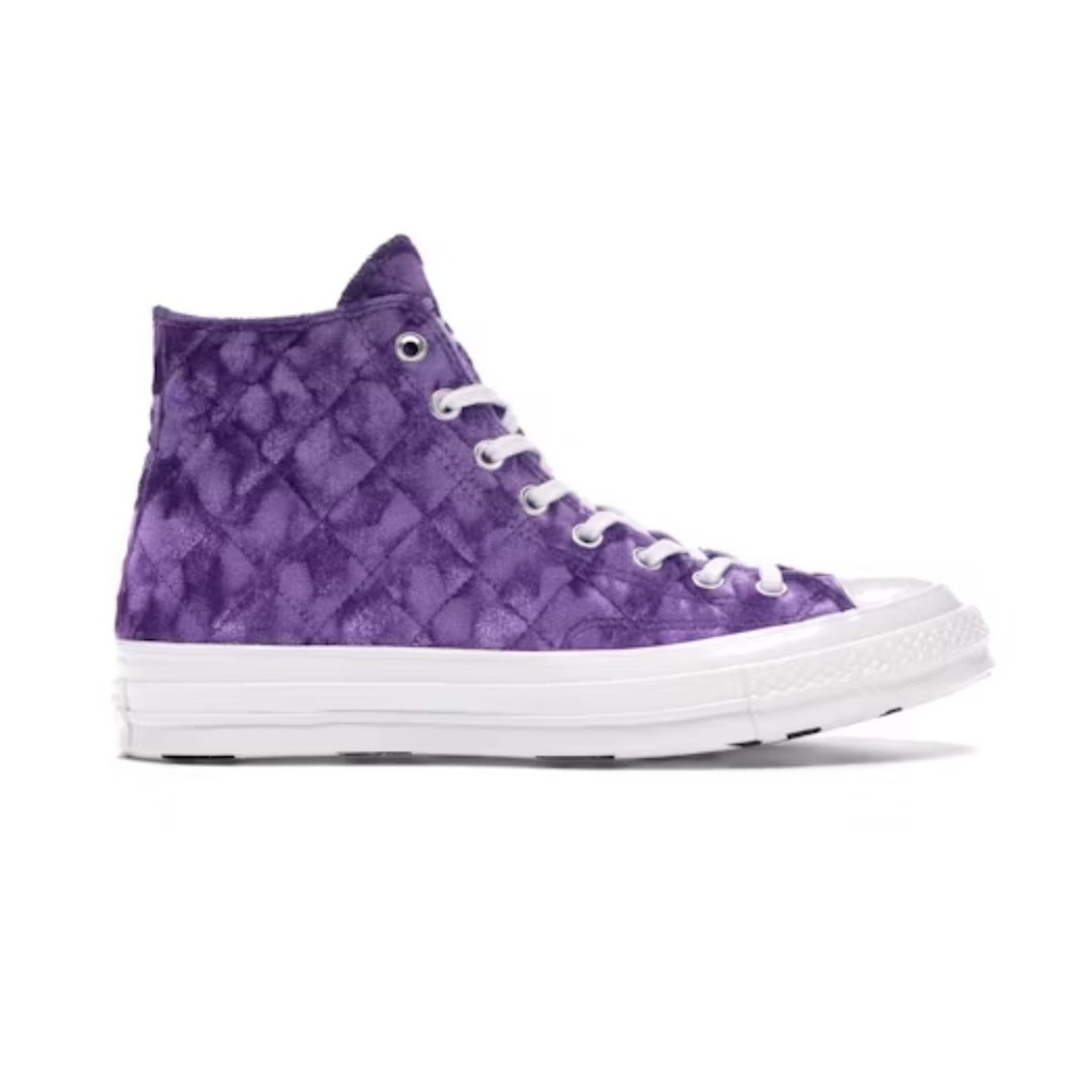 Golf Le Fleur x Converse Chuck 70 Hi Quilted Velvet Purple High Top Sneakers